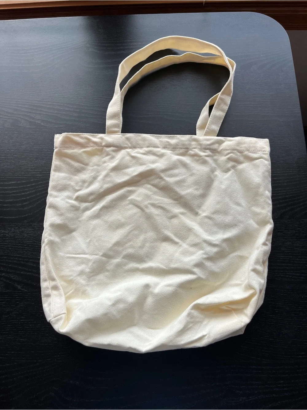 UNSW SCISOC Off White Canvas Tote Bag Small Navy Blue Graphic Print Pockets